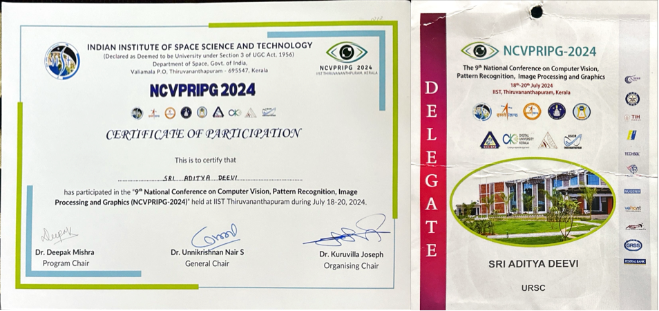 National Conference on Computer Vision, Pattern Recognition, Image Processing and Graphics (NCVPRIPG) 2024
